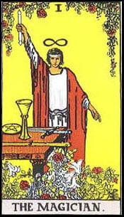 The Magician Tarot Upright Meaning by The Tarot Guide, Learn How to Read Tarot Cards, Major Arcana, General Interpretation, Love, Relationships, Money, Finance, Health, Spirituality, Keywords, Tarot Reading, Tarot Readers, Psychic, Clairvoyant, Reiki, Palm, Online, Skype, Email, In-person Tarot Readings, Dublin, Ireland, UK, USA, Canada, Australia, How Someone Sees You, Feels About You, Job Offer, Feelings, Outcome