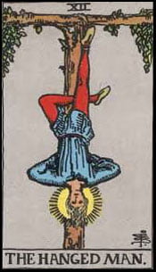 The Hanged Man Tarot Upright Meaning by The Tarot Guide, Learn How to Read Tarot Cards, Major Arcana, General Interpretation, Love, Relationships, Money, Finance, Health, Spirituality, Keywords, Tarot Reading, Tarot Readers, Psychic, Clairvoyant, Reiki, Palm, Online, Skype, Email, In-person Tarot Readings, Dublin, Ireland, UK, USA, Canada, Australia, How Someone Sees You, Feels About You, Job Offer, Feelings¸ Outcome