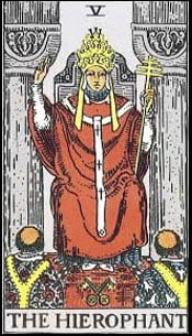The Hierophant Tarot Upright Meaning by The Tarot Guide, Learn How to Read Tarot Cards, Major Arcana, General Interpretation, Love, Relationships, Money, Finance, Health, Spirituality, Keywords, Tarot Reading, Tarot Readers, Psychic, Clairvoyant, Reiki, Palm, Online, Skype, Email, In-person Tarot Readings, Dublin, Ireland, UK, USA, Canada, Australia, How Someone Sees You, Feels About You, Job Offer, Feelings, Outcome