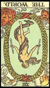 The World Tarot Reversed Meaning by The Tarot Guide, Learn How to Read Tarot Cards, Major Arcana, General Interpretation, Love, Relationships, Money, Finance, Health, Spirituality, Keywords, Tarot Reading, Tarot Readers, Psychic, Clairvoyant, Reiki, Palm, Online, Skype, Email, In-person Tarot Readings, Dublin, Ireland, UK, USA, Canada, Australia, How Someone Sees You, Feels About You, Job Offer, Feelings, Outcome