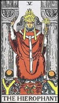 The Hierophant Tarot card upright and reversed meaning by The Tarot Guide, Major Arcana, The Hierophant tarot, tarot card meanings, The Hierophant tarot card, The Hierophant tarot meaning, free tarot, Tarot The Hierophant, The Hierophant reversed,