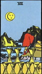Eight of Cups Tarot card upright and reversed meaning by The Tarot Guide, Minor Arcana, Eight of Cups Tarot, Eight of Cups reversed, Eight of Cups Tarot reversed, Eight of Cups Tarot card reversed, Tarot card meanings, Eight of Cups Tarot card, 8 of cups