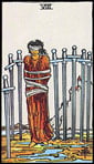 Eight of Swords Tarot card upright and reversed meaning by The Tarot Guide, Minor Arcana, Eight of Swords Tarot, Tarot card meanings, Eight of Swords Tarot card, Eight of Swords Tarot meaning, Eight of Swords Tarot reading, Tarot reader Florida