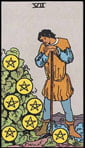 Seven of Pentacles Tarot card upright and reversed meaning by The Tarot Guide, Minor Arcana, Seven of Pentacles Tarot, Tarot reading, free Tarot, Tarot Seven of Pentacles, Seven of Pentacles reversed, Seven of Pentacles Tarot reversed, Seven of Pentacles