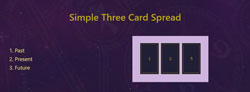 Simple Three Card Spread! Check out this and more free tarot spreads by The Tarot Guide! Tarot card spreads, tarot card layouts, love tarot spread, Relationship tarot spread, 3 card spread, free daily tarot, taro, free tarot, how to read tarot cards