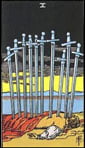 Ten of Swords Tarot card upright and reversed meaning by The Tarot Guide, Minor Arcana, Ten of Swords Tarot, Tarot card meanings, Ten of Swords Tarot card, Ten of Swords Tarot meaning, Ten of Swords Tarot reading, Tarot reader Glasgow, Tarot reading Dublin