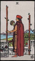 Learn how to read Tarot, Two of Wands Tarot Card Upright and Reversed, 2 of Wands Tarot, Relationships, Love, Career, Money, Health, Spirit